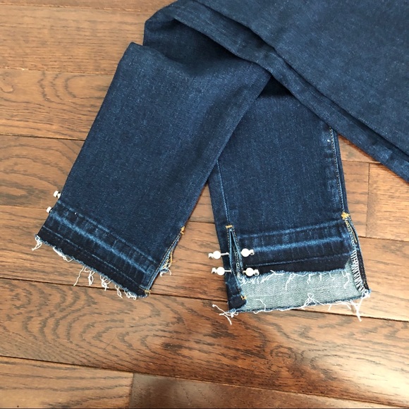 Zara Jeans With Pearl Bead on Ankle-Size 6 New - Picture 7 of 7